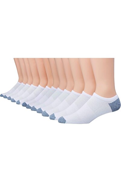 HANES جوارب رجالية خفيفة الوزن X-temp، جوارب قصيرة غير مرئية، عبوة من 12 زوجً...