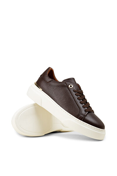 Deery Kadın Hakiki Deri Kahverengi Sneaker Ayakkabı