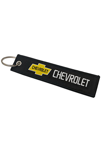 Chevrolet سلسلة مفاتيح قماشية مع شعار مطرز، حلقة معدنية للمفاتيح، إكسسوار سيا...