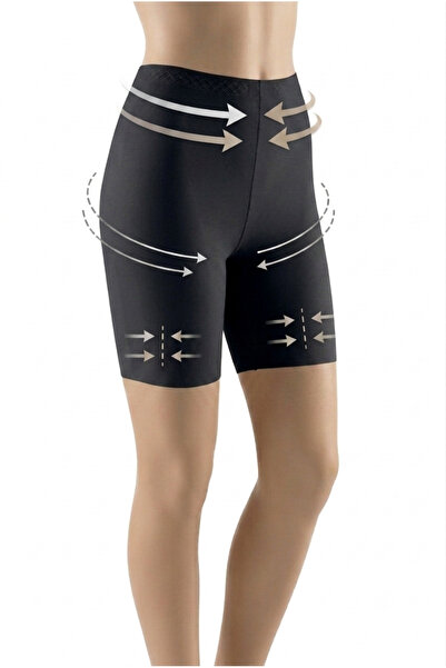 Altınay Laser Cut Long Tummy Control Corset Shorts – High Waist Firming Abdom...