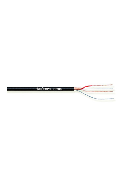 Tasker C286 PVC |   Καλώδιο Μικροφώνου Μικρού Τύπου 2x0.22mm, Μαύρο (Χύμα) Κα...