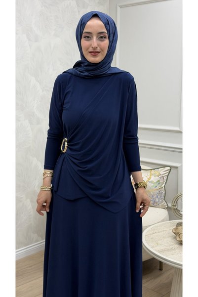 NİLNUR MODA Yeni Sezon Peri Gold Aksesuar Detaylı Sandy Etekli Takım
