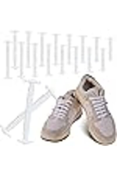 Arabest 16 PCS White No Tie Shoe Laces, Durable Stretchable Silicone Elastic ...
