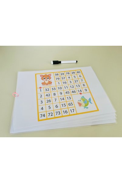 Loyameri Kidsshop Number Puzzle Writing Book Pen Included 5 Sheets/ 10 Pages