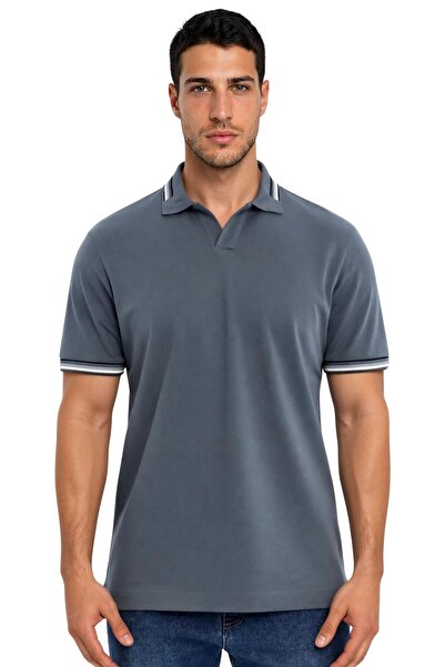 Arma Ar-Ma Men's Polo Collar T-Shirt Without Print Basic Regular Fit Double C...