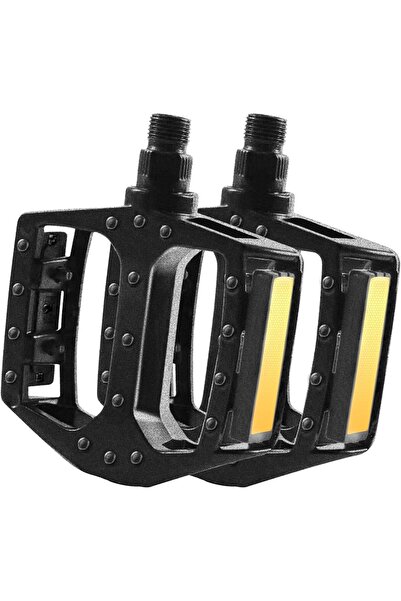 OEM Pedale de bicicletă din aluminiu, platformă, antiderapante, negre, 2 bucăți