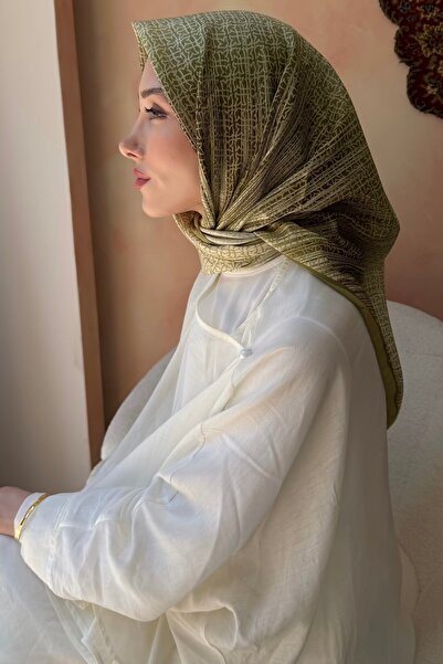 İmajButik Olive Patterned Soft Scarf