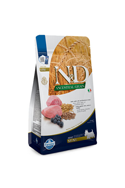 N&D Hrana uscata cu miel, ovaz si afine pentru caini Ancestral Grain Adult Mi...