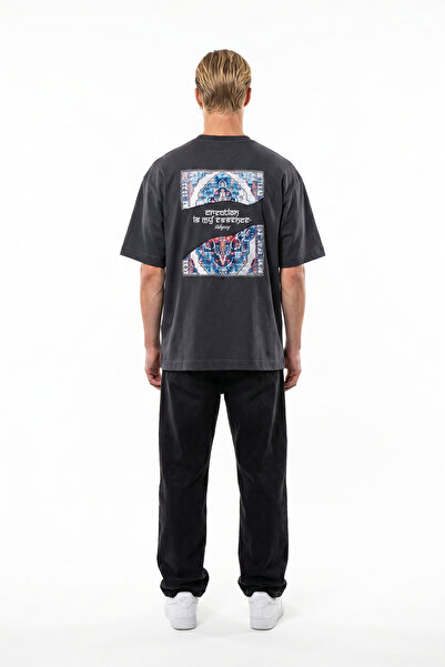Respire Itsbyzey Tricou supradimensionat fumuriu