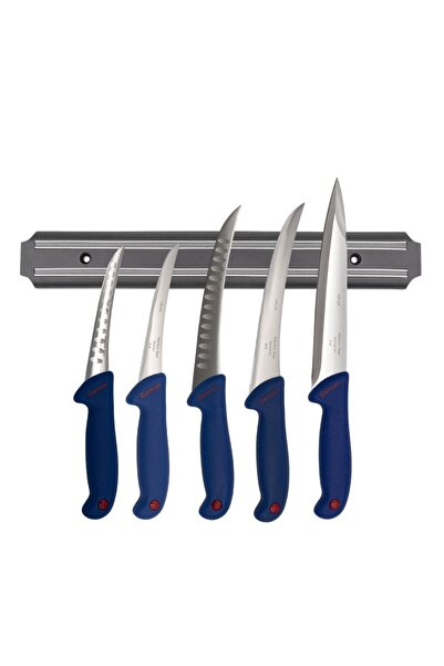 KAVI ONE Set 5 cutite de macelarie cu suport magnetic, otel inoxidabil, KaviOne