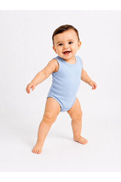 Chicsy Baby Baby Athlete Bodysuit Cotton Ribbed Snap Fastener Sleeveless Baby...
