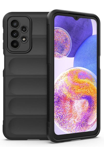 Techsuit Shield Back Cover Silicone Black (Galaxy A23)