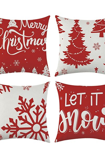 OEM Fețe de Pernă In Pentru Decorațiuni de Sărbători, Set 4 Bucăți, 45x45 cm,...
