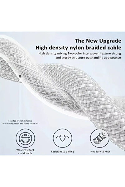 Generic Type-C to Lightning Braided Cable, Data Sync Cable, for iPhone