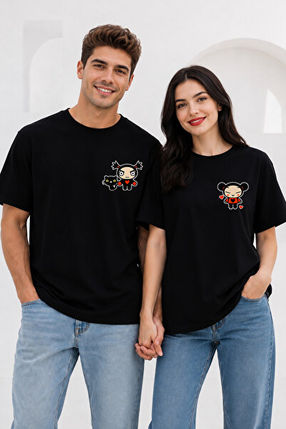 FANA Lover Combination Couple T-Shirt Set of 2 Pucca Printed Oversize Unisex ...