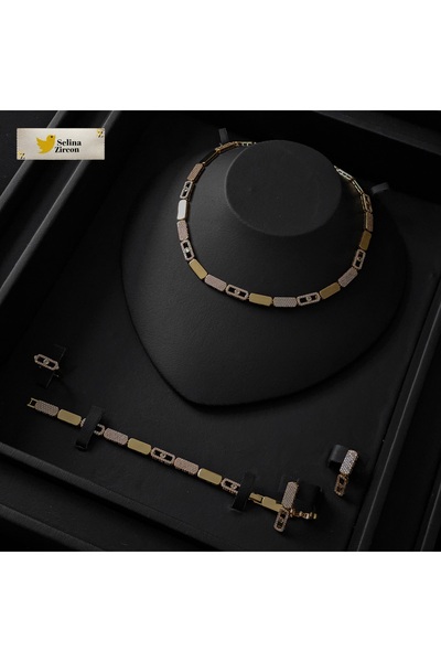 jewelrystore طقم أكسسوارات بدقه الالماس مع العلبه