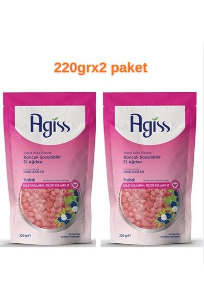5M KOZMETİK AGISS Soyulabilir İnci El Ağdası Pudralı Hassas Ciltler 220 gr X2...