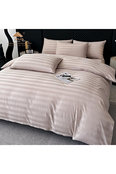 JOJO HOME Lenjerie de Pat 100% Bumbac, Damasc Deluxe Hotelier, 6 Piese, Cearc...