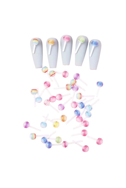 OEM Decoratiuni pentru unghii in forma de acadea, set 50 bucati.multicolore