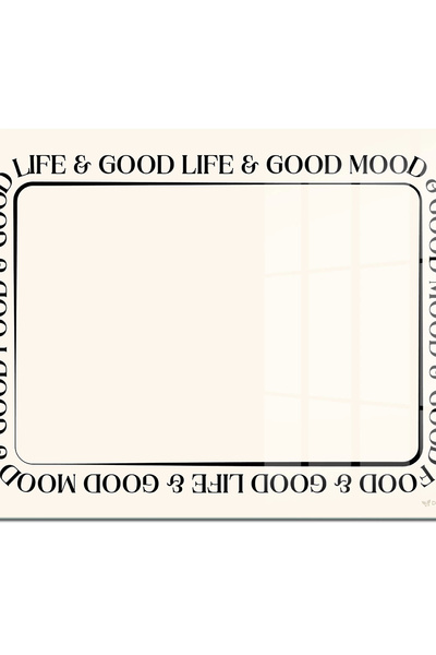 Decovetro Glass Cutting Board and Presentation Plate and Presentation Dish Good Life 25 X 35 cm