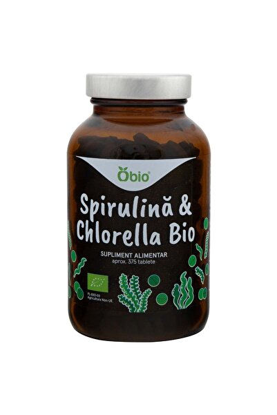 OBİO Spirulina si chlorella bio 375 tablete 150g