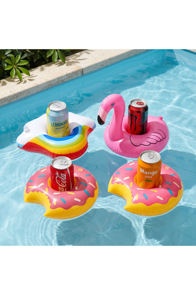AquaLisse Bardak Tutucu Yaz Partisi Seti- 4'lü Şişme İçecek Bardak Tutucu Set...