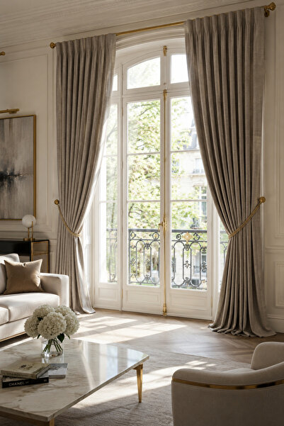 perdra Draperie Premium Taupe |   Textură elegantă și plenitudine sofisticată...