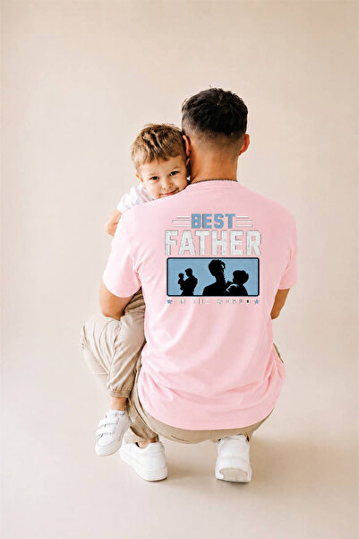 genosha Father's Day Gift, Father-Child Combination, 100% Cotton Oversize T-S...