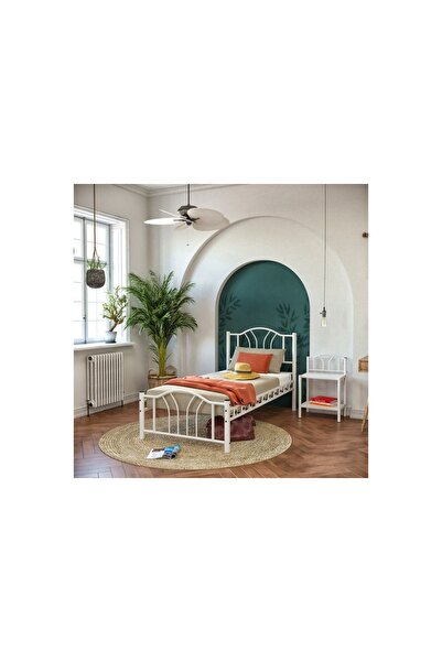Vivense ARGİMO BELLA METAL KARYOLA, BEYAZ, 100X200