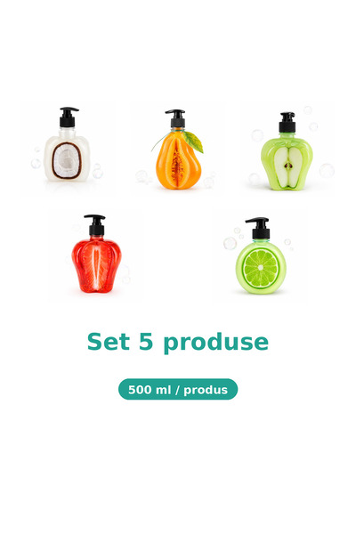 Tasty Set 5 Produse Tasty, Mix Cocos, Pepene Galben, Mar Extract, Capsuni, Lime