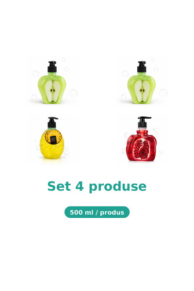 Tasty Set 4 Produse Tasty, Mix Mar Piele Sensibila, Mar Extract, Ananas, Rodie