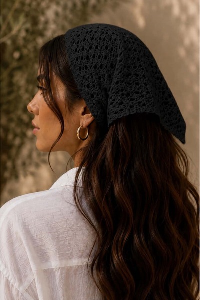 LEROSY CO. Knitwear Perforated Knitted Bandana