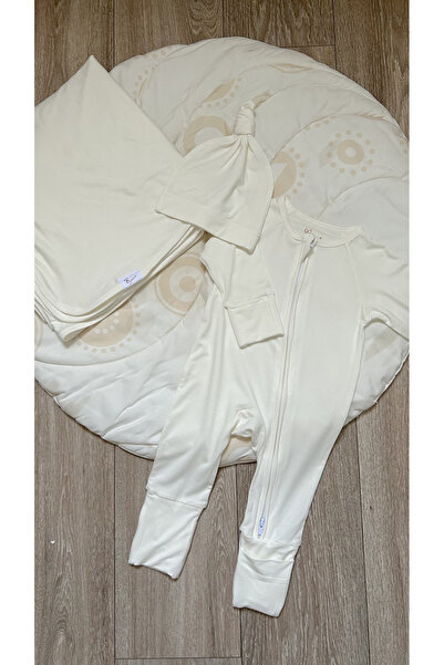 Masarra Newborn Set (Swaddle - Sleep Suit - Hat) - 4 Colors
