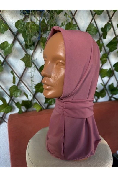 Blotch Snap-Fastener Hijab Bonnet, Neck-Covering Hijab, Comfortable and Pract...