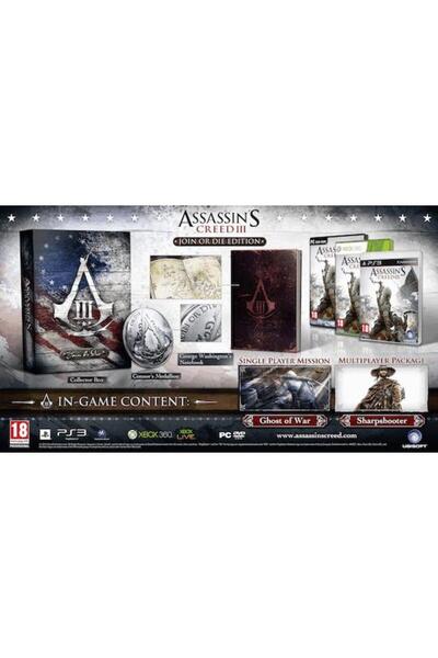 Ubisoft Ltd Assassin's Creed III Join or Die Edition Παιχνίδι PS3 (Μεταχειρισ...