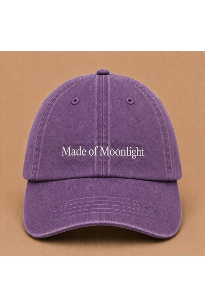 WeavedCo Made of Moonlight Embroidered Vintage Washed Cap Hat