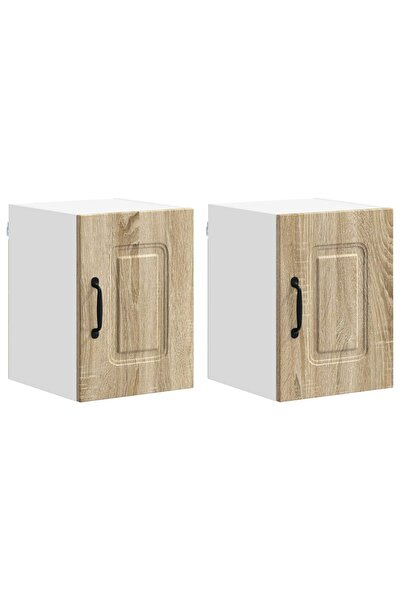 vidaxl Dulap de bucătărie Kalmar 2 pcs Stejar Sonoma 30 x 31 x 40 cm