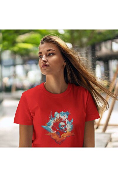 iLovePrints Surrealistic Abstract Art with Man's Portrait Tshirt