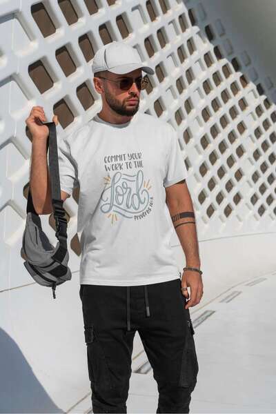 iLovePrints Commit Your Work to the Lord Tshirt
