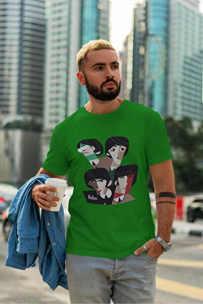 iLovePrints Abstract Portrait of The Beatles Tshirt