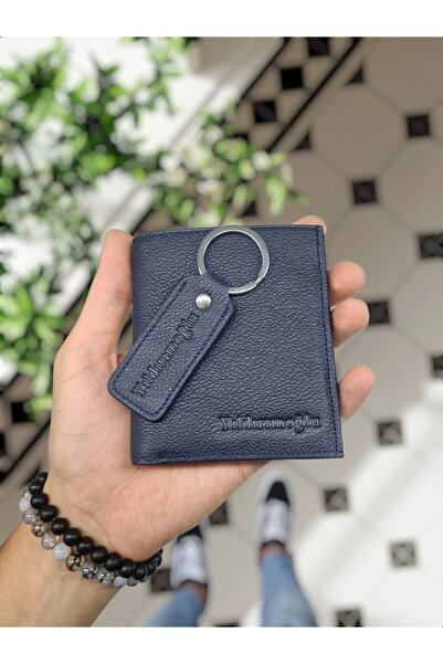 VİSSO 111 Hakiki Deri Bozuk Para Bölmeli Kişiye Özel Klasik Erkek Unisex Cüzdan