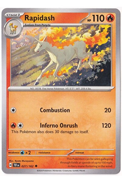 Pokemon Rapidash 027/162 - Temporal Forces - Kart (Mint)