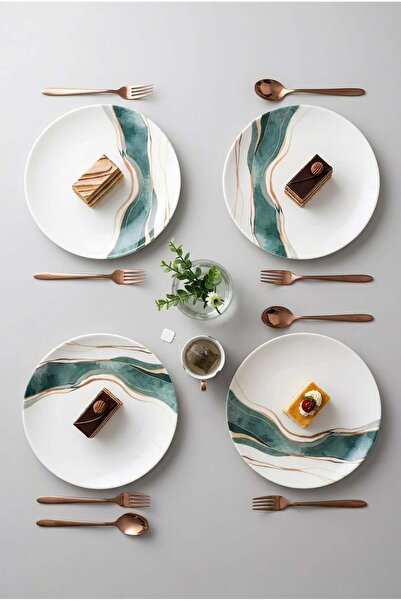 ChiChi HOME Breeze Cake Plate Porcelain 19 cm Set of 6