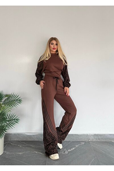 Bella Belluci Modal Fabric Side Zipper Leopard Set