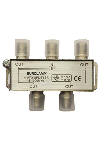 EUROLAMP Διακλαδωτής TV μεταλλικός, τύπου F 1/4