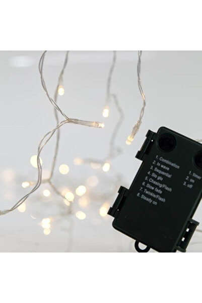 Generic 20 λαμπάκια LED σε σειρά μπαταρίας, 2 m, διάφανο καλώδιο, 8 προγράμμα...