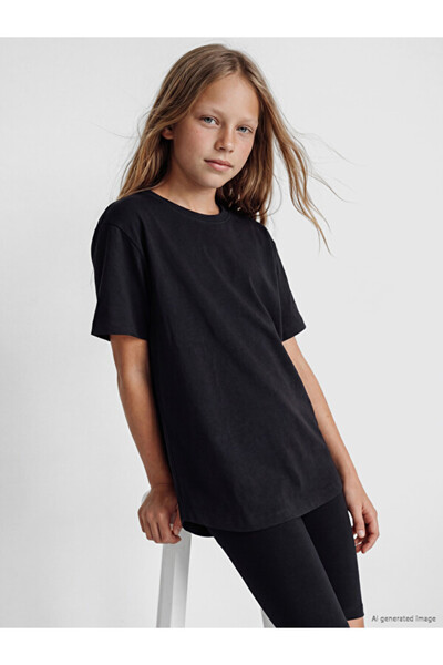 LC Waikiki تي شيرت Zero Roba Collar للفتيات من UZG STORE لمحبي الأناقة