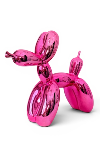 And Iconic İkonik Balon Köpek Heykeli | Pembe Krom Pop Art Tasarım