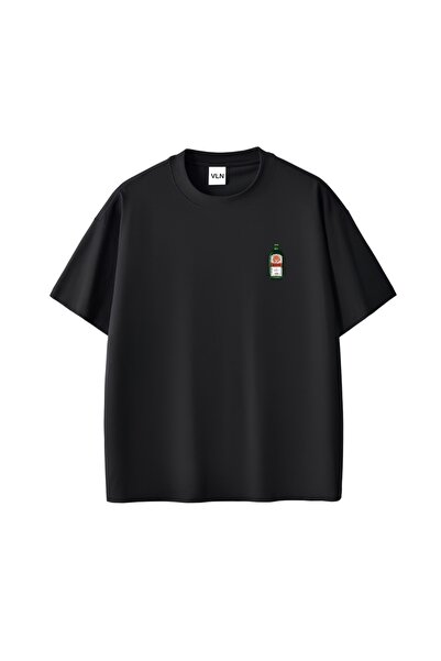 Violon Crna Jägermeister majica sa printom, unisex, oversize