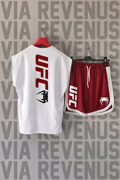 Vordevia Σετ αθλητικό μπλουζάκι UFC Back με τύπωμα με μηδενικό μανίκι και ειδ...